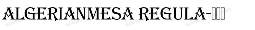 AlgerianMesa Regula字体转换